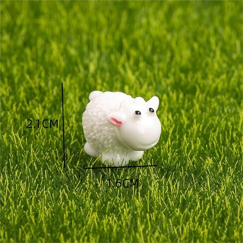 Hinge Heads Decorative Topper Set 6PCS, Home Decoration,Magnetic Hinge Head Toppers Door Hinge, Cute Mini Creative Red and White Mouth Sheep Resin Ornament in Saudi Arabia