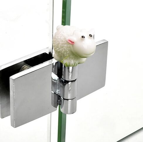 Hinge Heads Decorative Topper Set 6PCS, Home Decoration,Magnetic Hinge Head Toppers Door Hinge, Cute Mini Creative Red and White Mouth Sheep Resin Ornament in Saudi Arabia