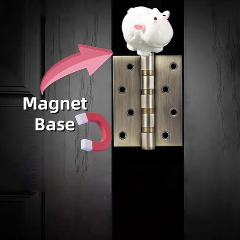 Hinge Heads Decorative Topper Set 4PCS, Home Decoration,Magnetic Hinge Head Toppers Door Hinge, Cute Mini Creative Small Sheep Resin Ornament in Saudi Arabia