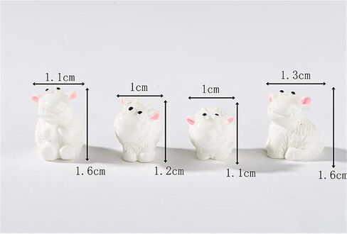 Hinge Heads Decorative Topper Set 4PCS, Home Decoration,Magnetic Hinge Head Toppers Door Hinge, Cute Mini Creative Small Sheep Resin Ornament in Saudi Arabia