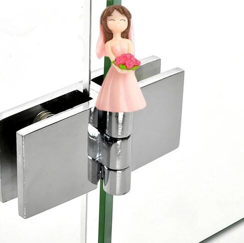 Hinge Heads Decorative Topper Set 2PCS, Home Decoration,Magnetic Hinge Head Toppers Door Hinge, Cute Mini Creative Pink Wedding Dress, Yellow Formal Dress, Flower Bouquet, Couple Resin Ornament in Saudi Arabia