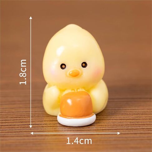 Hinge Heads Decorative Topper Set 4PCS, Home Decoration,Magnetic Hinge Head Toppers Door Hinge, Cute Mini Creative The Little Chicken Eating Dessert in Saudi Arabia