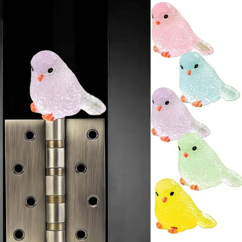 Hinge Heads Decorative Topper Set 5PCS, Home Decoration,Magnetic Hinge Head Toppers Door Hinge, Cute Mini Creative Bow Down, Colorful Luminous Bird in Saudi Arabia