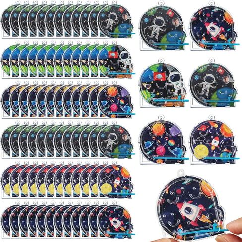 Leyndo 72 Pack Space Themed Pinball Maze Puzzles Mini Pinball Machine for Space Party Supplies Stuffers Goodie Bag Fillers Prizes Rewards in Saudi Arabia