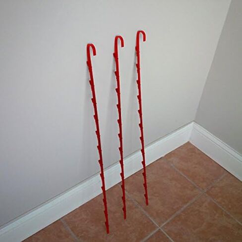 3 Single Strip 12 Clip Hanging Potato Chip, Candy & Snack Display Rack (Red) in Saudi Arabia