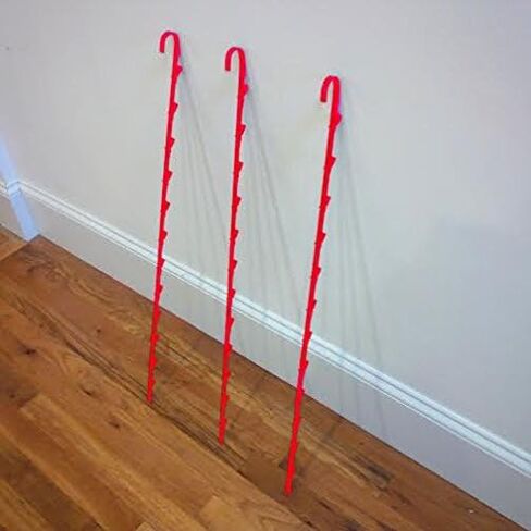 3 Single Strip 12 Clip Hanging Potato Chip, Candy & Snack Display Rack (Red) in Saudi Arabia