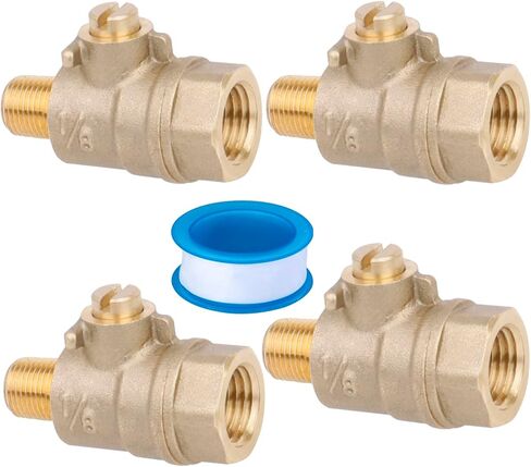 WHK 2 PACK Test Cock 1/8"Male x 1/4" Female Only use for Fit Backflow Preventer Sprinkler of 1/2",3/8",3/4" and 1"(Lead-Free Brass) in Kuwait