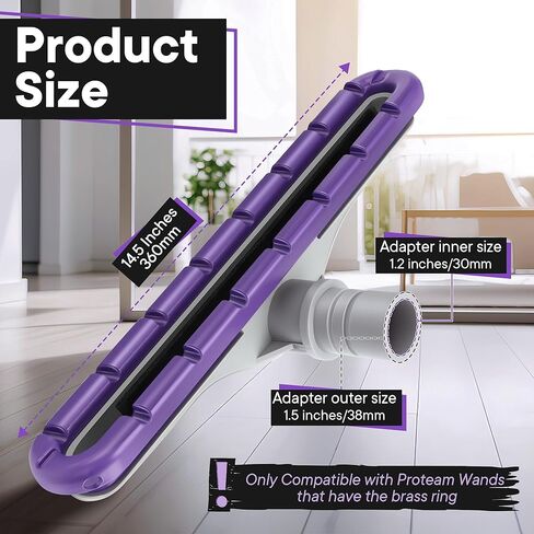 قطعتان من أدوات الأرضية البديلة المتوافقة مع مكانس الظهر Proteam E-Z Glide 10 QT و6 QT، أداة أرضية صلبة مطورة مقاس 14 بوصة متوافقة مع المنظفات التجارية in Kuwait