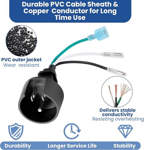 841724 استبدال مجموعة قابس الطاقة متوافق مع مكانس الظهر Proteam Super Coach Pro 10 & Pro 6 /ProVac FS 6، بديل متين لأجزاء فراغ Proteam in Kuwait