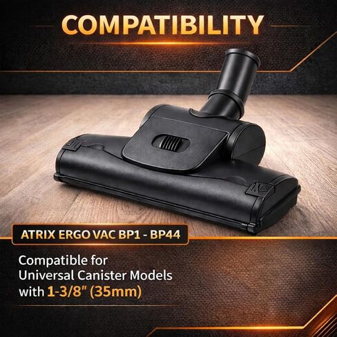 Fit on Atrix Ergo VACBP1 - BP44 Backpack Vacuum Cleaner and Commercial Backpack Vacuum Systems. Compatible 1.38 inches (35mm) Turbo Nozzle Vacuum Brush Attachment -Turbo Brush Vacuum Attachment. in Kuwait