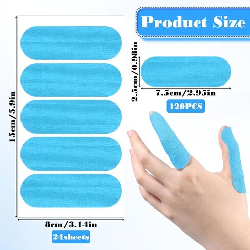 Thinp 120 Pcs Bowling Finger Tape, Bowling Thumb Tape Elastic Bowlings Finger Protection Tapes Breathable Sport Tapes for Fingers Bowlings Accessories for Men and Women (Blue) in Saudi Arabia