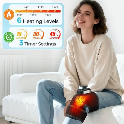 دعامة الركبة المسخنة اللاسلكية ، وسادة التدفئة المحمولة للركبة بالركبة للركبة مع 6 مستويات التدفئة و 3 مؤقت ، وسادة تسخين الركبة للكوع الكتف 3 في 1 in Kuwait