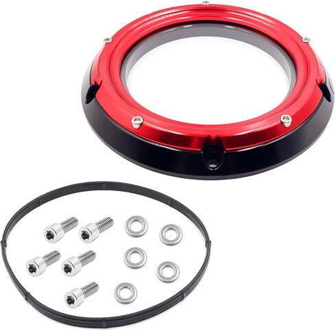 مجموعة من الدراجات النارية Black & Red Derby Derby Cover ， مجموعة أجهزة التيتانيوم مدرجة في Harley Bagger/Touring Road Glide 、 Street Glide 、 Road King 、 Trikes 2017-2025 in Kuwait