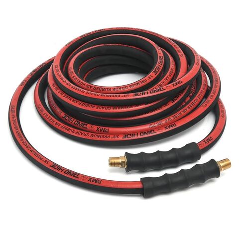 BLUBIRD Dino-Hide 3/8" x 10' Heavy-Duty Rubber Air Hose, Lightweight, Corrosion-Resistant 1/4" Brass Fittings, 300 PSI, Ideal for Pneumatic Tools & Industrial Use in Saudi Arabia