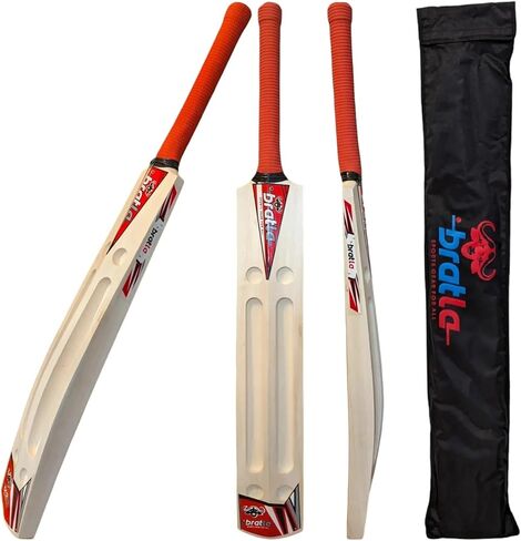Scoop Jumbo Kashmir Willow Cricket Bat with Bat Cover - Adult Size, Lightweight Wooden Bat for Hard Tennis Ball and Softball Cricket in Kuwait