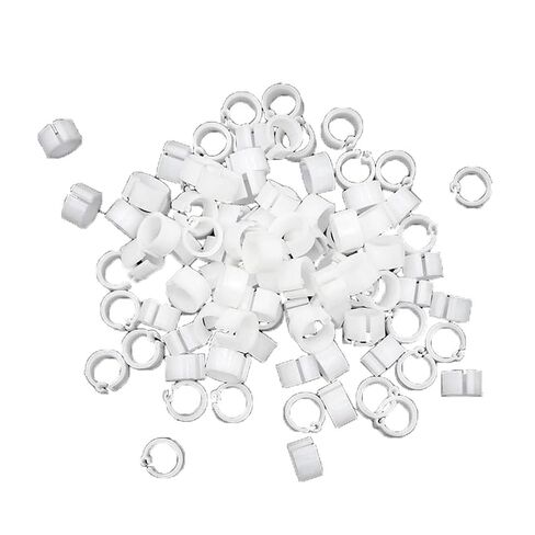 مشابك لعلامة القدم، أربطة للساق على شكل حلقة للطيور، حلقات لأقدام الطيور، قطر داخلي متعدد الألوان 9 مم، عبوة من 100 قطعة (برتقالي) in Kuwait