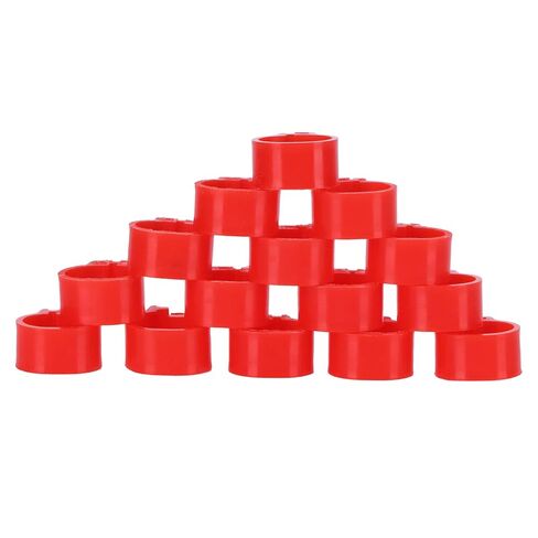 مشابك علامة القدم على شكل حلقة للطيور، حلقة للقدم للحمام 10 ملم باللون الأحمر 200 قطعة للتعرف على الطيور وتدريبها بدون وضع علامات على الكلمات in Kuwait