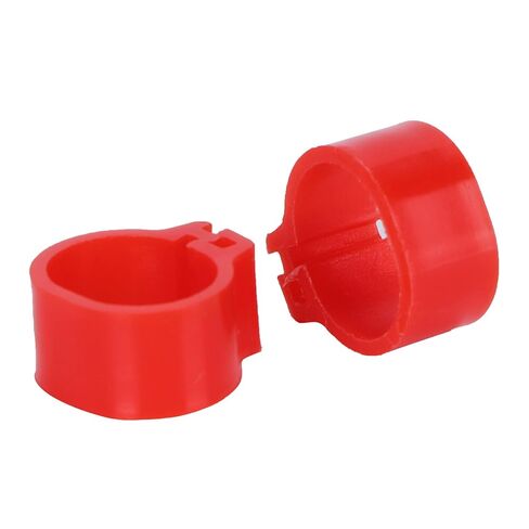 مشابك علامة القدم على شكل حلقة للطيور، حلقة للقدم للحمام 10 ملم باللون الأحمر 200 قطعة للتعرف على الطيور وتدريبها بدون وضع علامات على الكلمات in Kuwait