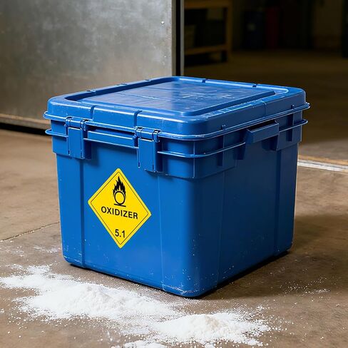 500 PCS Class 5.1 Oxidizer Labels 4 × 4 Inches DOT Hazardous Materials Warning Stickers Vinyl Self Adhesive Waterproof Label for Shipping Handling Transportation Storage in Saudi Arabia