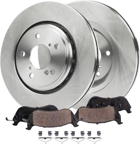 Detroit Axle-Front Brake Kit for 2010-21 Ford Expedition F-150 Lincoln Navigator Disc Discor Rotors Ceramic Brakes Pads 2011 2012 2013 2015 2015 2017 2017 2018 2019 2020 استبدال in Kuwait
