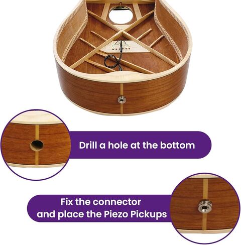 2 Pcs Piezo Pickups Transducer | 3-in-1 & 2-in-1 Pickup Combo | Self-Adhesive Piezo System | Acoustic Guitar, Violin, Ukulele & Cello in Saudi Arabia