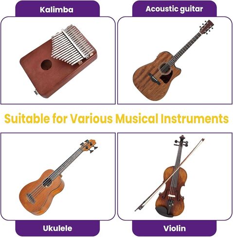 2 Pcs Piezo Pickups Transducer | 3-in-1 & 2-in-1 Pickup Combo | Self-Adhesive Piezo System | Acoustic Guitar, Violin, Ukulele & Cello in Saudi Arabia