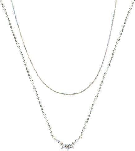 CZ Diamond Pendant Gold Necklace for Women Dainty 14k Gold Plated Choker Necklaces Simple Gold Jewelry Gifts for Women in Saudi Arabia