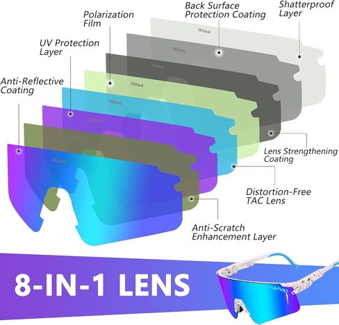 IKTOD Sports Sunglasses Men Women Anti-UV Baseball Sunglasses Cycling Running Softball Glasses in Saudi Arabia
