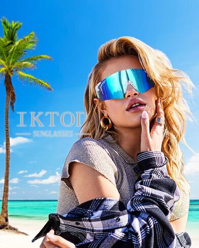 IKTOD Sports Sunglasses Men Women Anti-UV Baseball Sunglasses Cycling Running Softball Glasses in Saudi Arabia