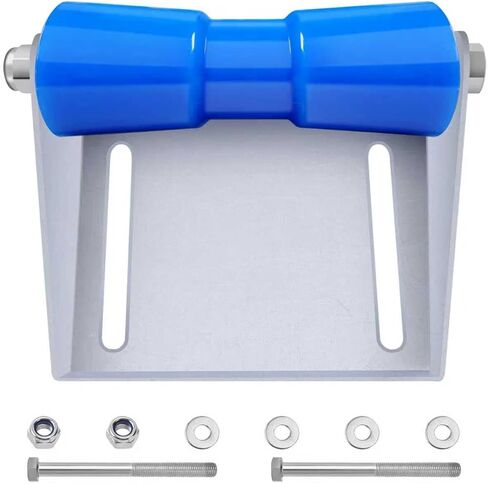 8" Boat Trailer Rollers with Galvanized Steel Brackets PU Keel Roller Assembly Kit with Mounting Hardware for Easy Boat Launch & Retrieval in Kuwait