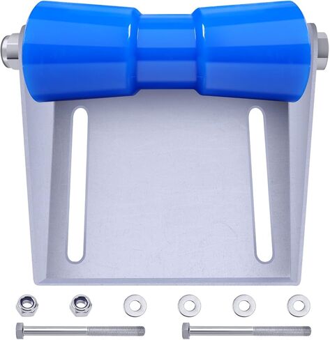 8" Boat Trailer Rollers with Galvanized Steel Brackets PU Keel Roller Assembly Kit with Mounting Hardware for Easy Boat Launch & Retrieval in Saudi Arabia