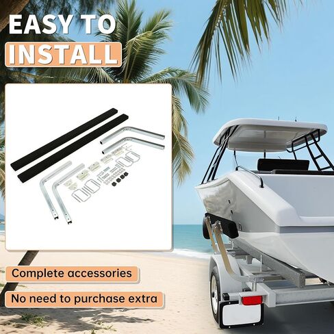 ECOTRIC 61 "مقطورة قارب قابلة للتعديل لوحة بطابقين دليل على القضبان الصدأ المجلفن الصلب قارب التزلج قارب الصيد قارب شراعي مقطورة 2 قطعة قابل للتعديل in Saudi Arabia