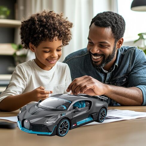 نموذج سيارات مصبوب بمقياس 1:43 لسيارة بوجاتي ديفو، سيارات لعبة معدنية مصبوبة من سبائك الزنك مع عجلات مجانية للأولاد والبنات هدية للأطفال، رمادي in Kuwait