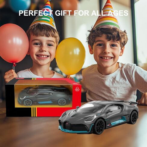 نموذج سيارات مصبوب بمقياس 1:43 لسيارة بوجاتي ديفو، سيارات لعبة معدنية مصبوبة من سبائك الزنك مع عجلات مجانية للأولاد والبنات هدية للأطفال، رمادي in Kuwait