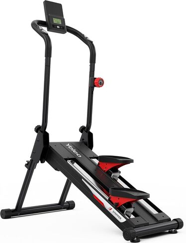 YOLEO Magnetic Stair Steppers for Exercise at Home, 16-Level Adjustable Resistance Up to 130LB, Folding Cardio Stairmaster with 28''Extended Stride&Low Noise,Stair Climber with HR Sensor for Full Body in Kuwait