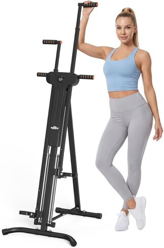 جهاز تمارين التسلق العمودي من relife لصالة الألعاب الرياضية المنزلية مع 4 قضبان توجيه معدنية قابلة للطي لتمارين التسلق وخطوات اللياقة البدنية وتمارين القلب و5 مستويات لارتفاعات الدرج 2026 إصدار أحدث in Kuwait