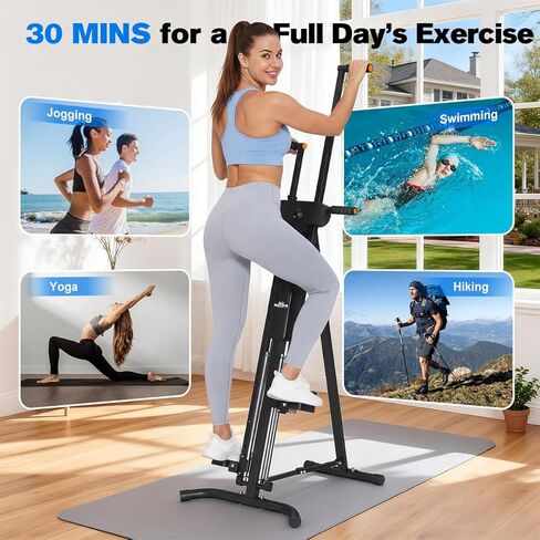 جهاز تمارين التسلق العمودي من relife لصالة الألعاب الرياضية المنزلية مع 4 قضبان توجيه معدنية قابلة للطي لتمارين التسلق وخطوات اللياقة البدنية وتمارين القلب و5 مستويات لارتفاعات الدرج 2026 إصدار أحدث in Kuwait