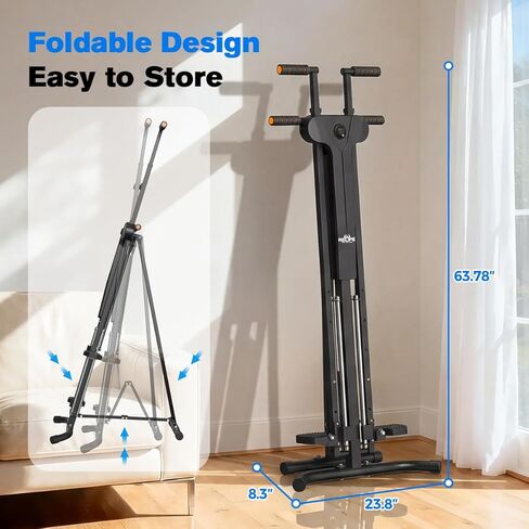 جهاز تمارين التسلق العمودي من relife لصالة الألعاب الرياضية المنزلية مع 4 قضبان توجيه معدنية قابلة للطي لتمارين التسلق وخطوات اللياقة البدنية وتمارين القلب و5 مستويات لارتفاعات الدرج 2026 إصدار أحدث in Kuwait