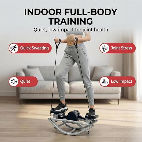 جهاز روك ستيبر، جهاز لياقة هزاز جانبي من الجانب إلى الجانب، مع شاشة رقمية، أشرطة مقاومة، حصيرة غير قابلة للانزلاق، جهاز ستيبر لكامل الجسم، للشقة، تمرين غرفة المعيشة in Kuwait
