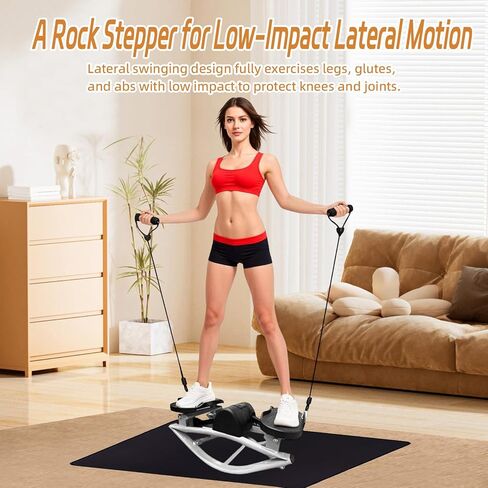 جهاز روك ستيبر مع شاشة رقمية، جهاز روك ستيبر مدمج منخفض التأثير من الجانب إلى الجانب مع أشرطة مقاومة وحصيرة أرضية غير قابلة للانزلاق، محمول روك ستيبر للمنزل، الشقة، المهجع، المكتب in Kuwait