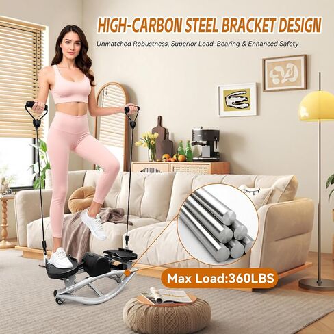 جهاز روك ستيبر مع شاشة رقمية، جهاز روك ستيبر مدمج منخفض التأثير من الجانب إلى الجانب مع أشرطة مقاومة وحصيرة أرضية غير قابلة للانزلاق، محمول روك ستيبر للمنزل، الشقة، المهجع، المكتب in Kuwait