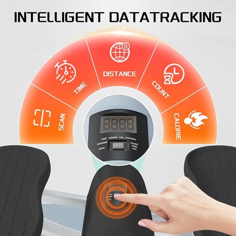 جهاز روك ستيبر مع شاشة رقمية، جهاز روك ستيبر مدمج منخفض التأثير من الجانب إلى الجانب مع أشرطة مقاومة وحصيرة أرضية غير قابلة للانزلاق، محمول روك ستيبر للمنزل، الشقة، المهجع، المكتب in Kuwait