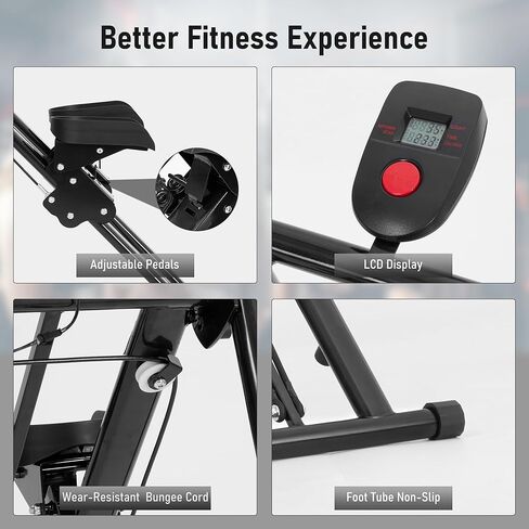 BODIOO Stair Stepper لصالة الألعاب الرياضية المنزلية، متسلق الدرج مع مقود قابل للتعديل ودواسات مزدوجة مائلة، متسلق تمرين القلب المدمج القابل للطي لتمرين الجسم بالكامل in Kuwait