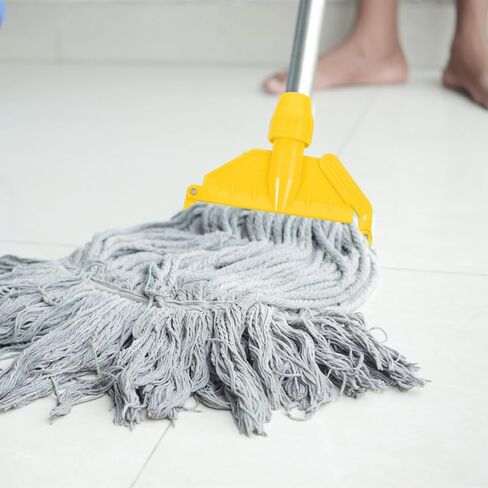FRCOLOR Mop Handle Commercial Heavy Duty Mop Holder Handle Stick Head Replacement Holder for Floor Cleaning (Yellow) in Saudi Arabia