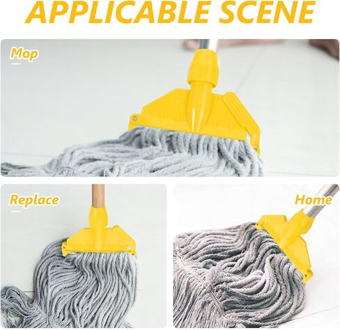 FRCOLOR Mop Handle Commercial Heavy Duty Mop Holder Handle Stick Head Replacement Holder for Floor Cleaning (Yellow) in Saudi Arabia