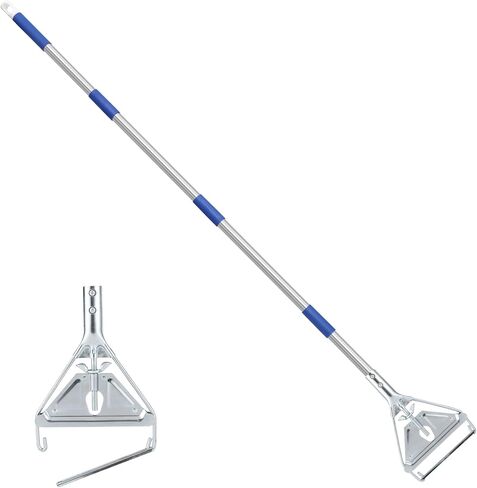 Commercial Mop Handle Heavy Duty, 59" Industrial Mop Stick - Universal Metal Replacement Mop Pole for Home, Garage, Office, Workshop & Warehouse Floor Cleaning in Saudi Arabia