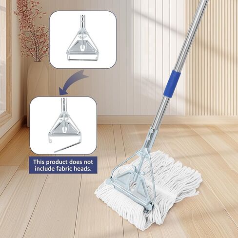 Commercial Mop Handle Heavy Duty, 59" Industrial Mop Stick - Universal Metal Replacement Mop Pole for Home, Garage, Office, Workshop & Warehouse Floor Cleaning in Saudi Arabia