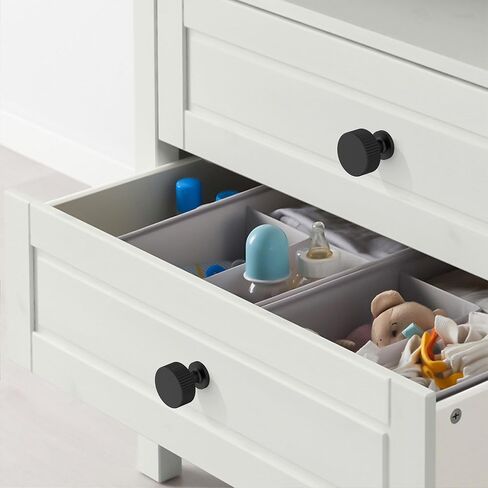 Amerdeco 10 حزمة مقابض خزانة سوداء غير لامعة خزانة ذات فتحة واحدة تسحب مقابض أدراج مقاس 2.54 سم وتسحب لخزائن الحمام ZH0071 in Kuwait