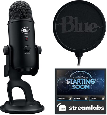 Logitech for Creators Vocal Condenser Microphone, USB Type-A, Blackout (988-000521) (Renewed) in Saudi Arabia