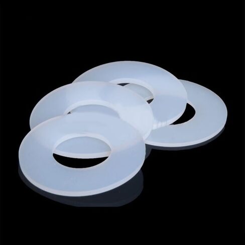 10Pcs Silicone Gasket Washers for Appliances Food Grade White 1-3mm Thickness ID 2-12mm(12mm x 40mm x 2mm) in Saudi Arabia